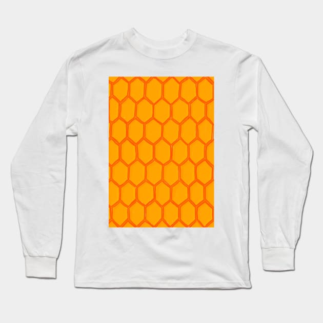 Honeycomb Long Sleeve T-Shirt by GanethLey